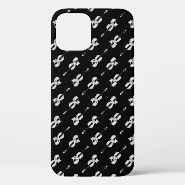Coques Case-Mate iPhone Motif violon - noir et blanc (Verso)