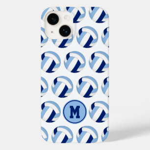 Coque Case-Mate iPhone Motif volleyballs bleu monogramme