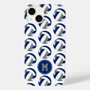 Coque Case-Mate iPhone Motif volleyballs bleu monogramme
