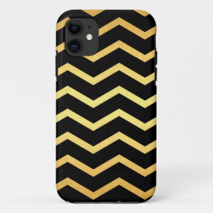 Coque Case-Mate iPhone Motif Zag Gold et Black Zig