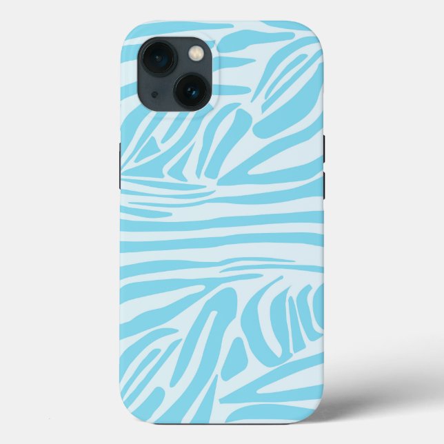 Coques Case-Mate iPhone Motif Zèbre Bleu (Verso)