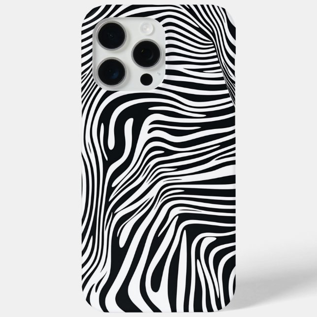 Coques Case-Mate iPhone Motif zébré noir et blanc 🦓 (Verso)