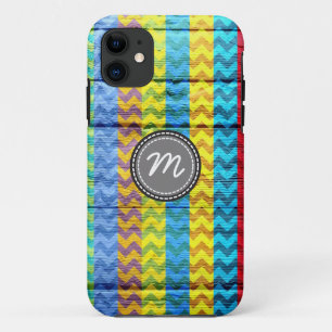 Coque iPhone 11 Motif zig en bois aztèque chevron