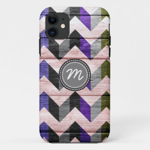 Coque iPhone 11 Motif zigzag chevron bois aztèque #2
