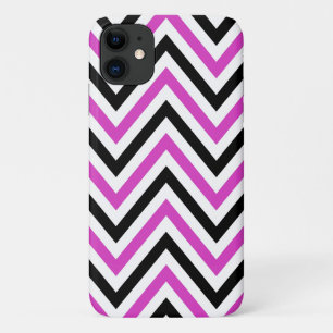 Coques Pour iPhone Motif Zigzag, Motif Chevron, Rose, Noir