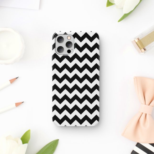Coques Case-Mate iPhone Motif Zigzag noir et blanc, Motif Chevron (Créateur téléchargé)