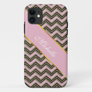 Case-Mate iPhone Case Motif Zigzag noir et rose