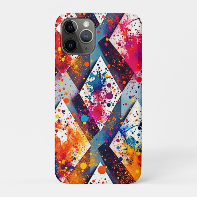 Coques Case-Mate iPhone Motifs Abstraits dynamiques en diamant (Dos)