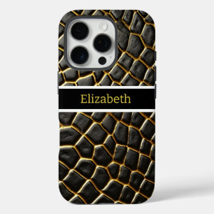 Coque iPhone 16 Pro Motifs complexes de la peau d'un serpent venimeux