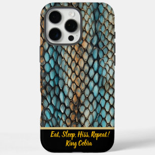 Coque iPhone 16 Pro Max Motifs complexes de la peau d'un serpent venimeux