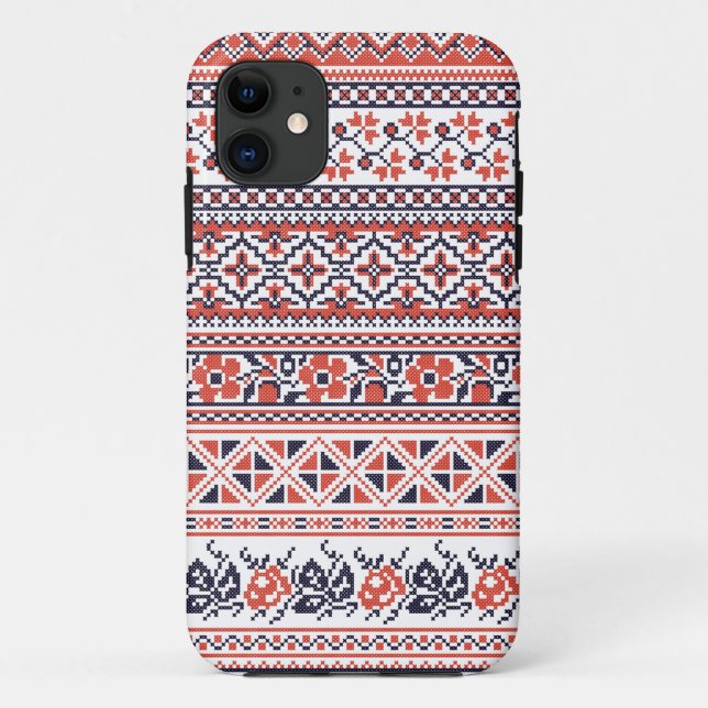 Coques Case-Mate iPhone Motifs de conception de point de croix (Dos)