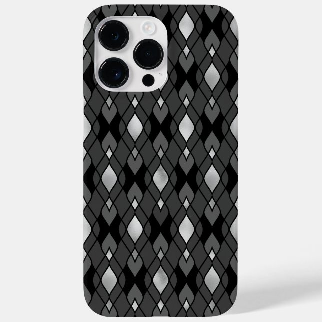 COQUES Case-Mate iPhone MOTIFS DE DIAMONDE EN ARGENT NOIR (Verso)