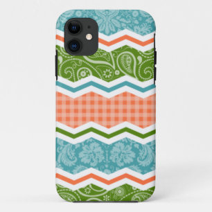 Case-Mate iPhone Case Motifs de pays bleu, vert et orange