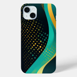 Coque Case-Mate iPhone Motifs de point en lignes ondulées sur noir