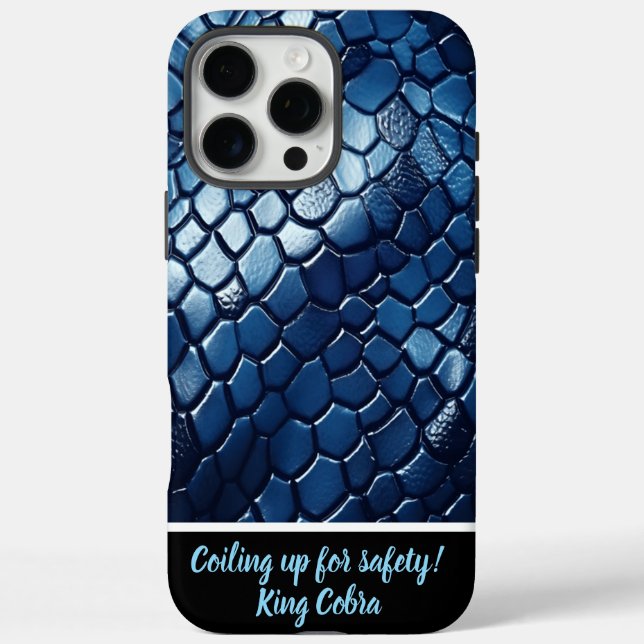 Coques Case-Mate iPhone Motifs de serpent bleu brillant (Verso)