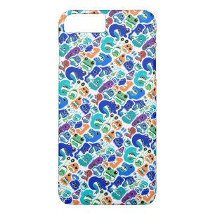 Coque iPhone 7 Plus Motifs de visages de monstres colorés mignons