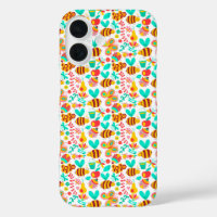 Motifs d'insectes colorés mignons