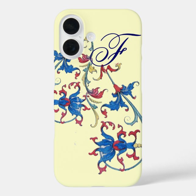 Coques Case-Mate iPhone MOTIFS FLORENTINS ANCIENS MONOGRAM, Crème (Verso)