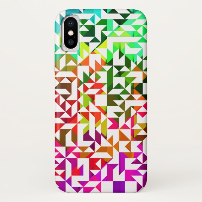 Coques Case-Mate iPhone Motifs géométriques de couleur blanche (Dos)