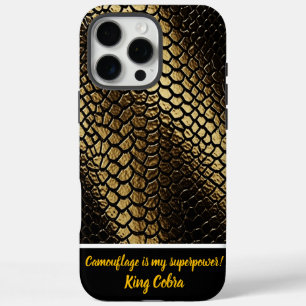 Coque iPhone 16 Pro Max Motifs naturels de peaux de serpent dans la lumièr