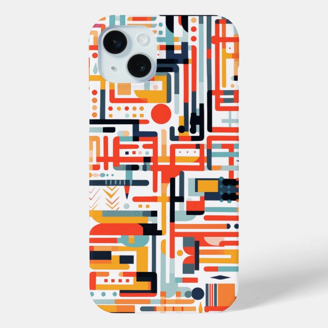 Coques Case-Mate iPhone Motifs point et tige sur blanc (Verso)