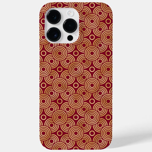 COQUES Case-Mate iPhone MOTIFS RED & GOLD ART DECO (Verso)