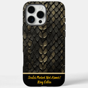 Coque iPhone 16 Pro Max Motifs SnakePatts Noir Et Or