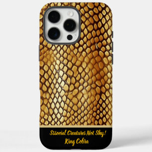 Coque iPhone 16 Pro Max Motifs uniques de la peau d’un serpent venimeux