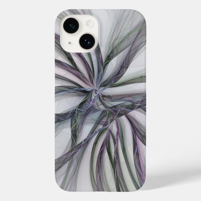 Coques Case-Mate iPhone Motions Filigree Moderne Abstrait pivotant Fractal (Verso)