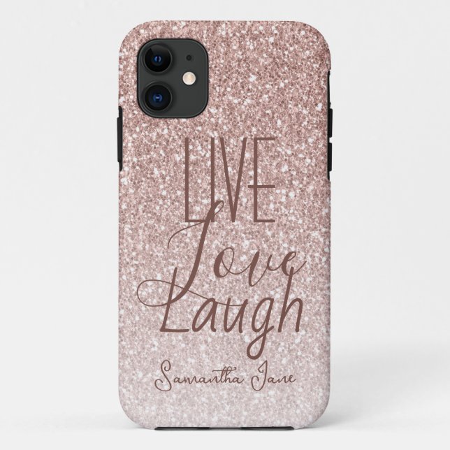 Coques Case-Mate iPhone Motivation de la Parties scintillant rose pâle (Dos)
