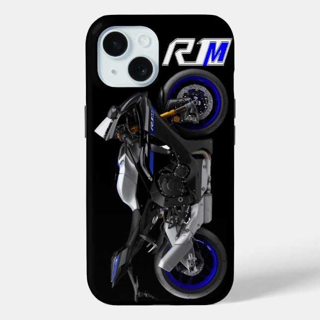 Coques Case-Mate iPhone Moto Blue R1M Sportsbike (Verso)