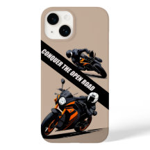 Moto Orange Noir Pour Motards Et Cyclistes