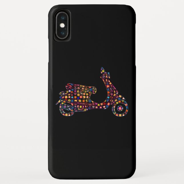Coques Case-Mate iPhone Moto-scooter motocyclette à fleurs (Dos)