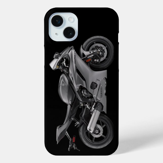 Coques Case-Mate iPhone Moto Yamaha Yzf-R6 gris (Verso)