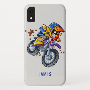 Case-Mate iPhone Case Motocross Rider Cartoon Nom personnalisé   Sport