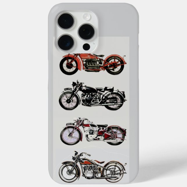 Coques Case-Mate iPhone MOTOCYCLES VINTAGES CLASSIQUES Gris (Verso)