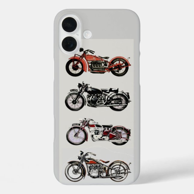 Coques Case-Mate iPhone MOTOCYCLES VINTAGES CLASSIQUES Gris (Verso)