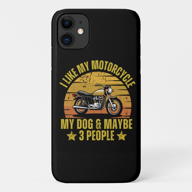 Coques Case-Mate iPhone Motocyclette de chien (Dos)
