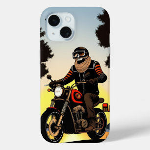 Coque Case-Mate iPhone Motocycliste au crâne masqué à grande vitesse 🏍️