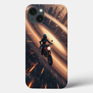 Case-Mate iPhone Case Motocycliste roulant dans une ville futuriste avec