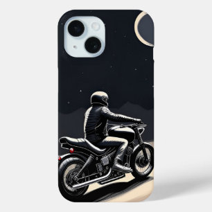 Coque Case-Mate iPhone Motocycliste roulant sous un ciel éclairé par la l