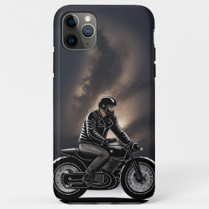 Case-Mate iPhone Case Motocycliste roulant sous un ciel éclairé par la l