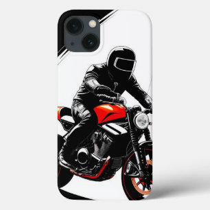 Case-Mate iPhone Case Motocycliste se baladant dans une ville moderne