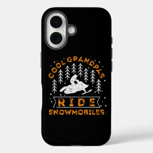 Coque Pour iPhone 16 Motoneige - Grandpas Cool Circuler Motoneiges