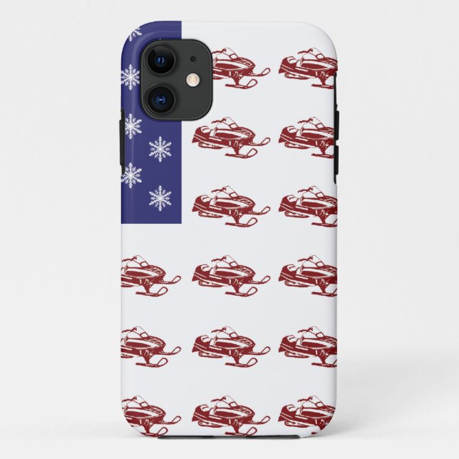 Coques Case-Mate iPhone Motoneige patriotique (Dos)
