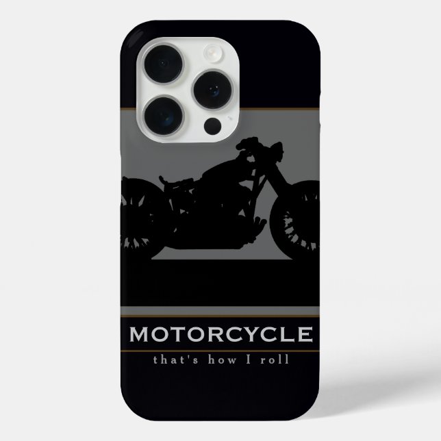 Coques Case-Mate iPhone Motorcycle noir (Verso)