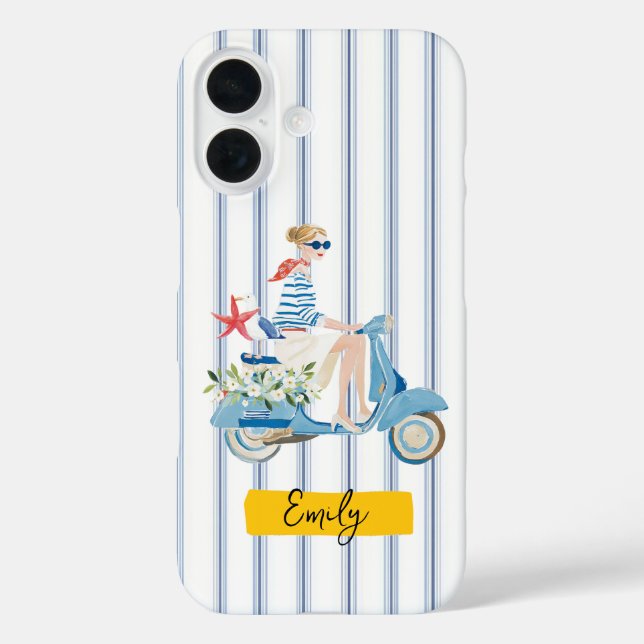 Coques Case-Mate iPhone Motorscooter Côté Mer Fantaisiste (Verso)
