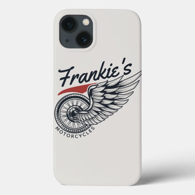 Coques Case-Mate iPhone Motos personnalisées Flying Tire Biker Shop (Verso)