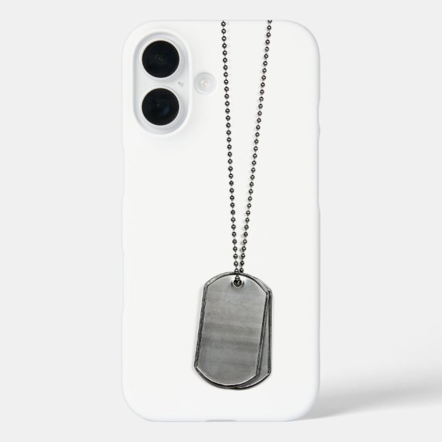 Coques Case-Mate iPhone Mots-clés Chien Militaire Sur Blanc (Verso)