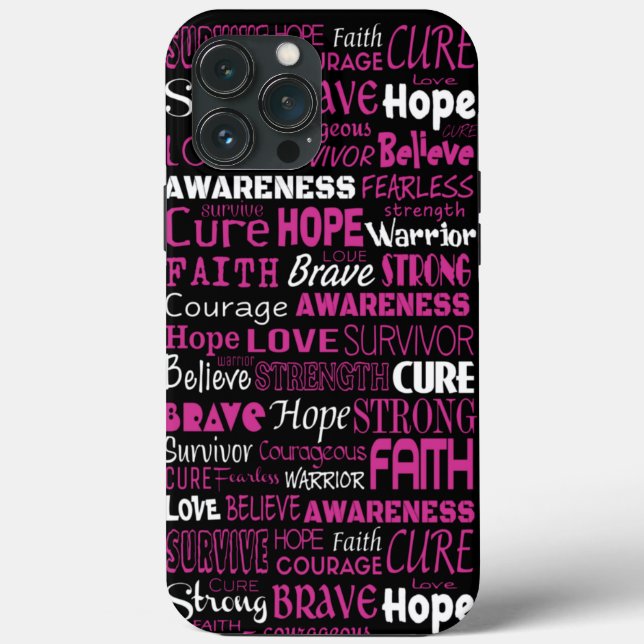 Coques Case-Mate iPhone Mots De Sensibilisation... Cancer Du Sein (Verso)